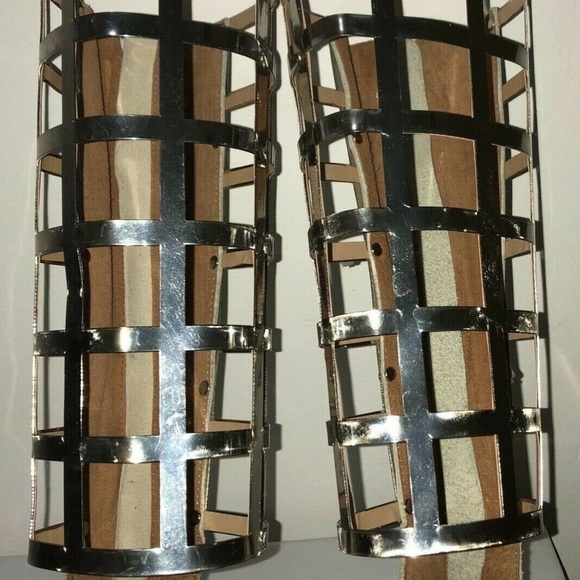 NWT Jeffrey Campbell Birdland CAGE METAL sandal 10 - Picture 14 of 15